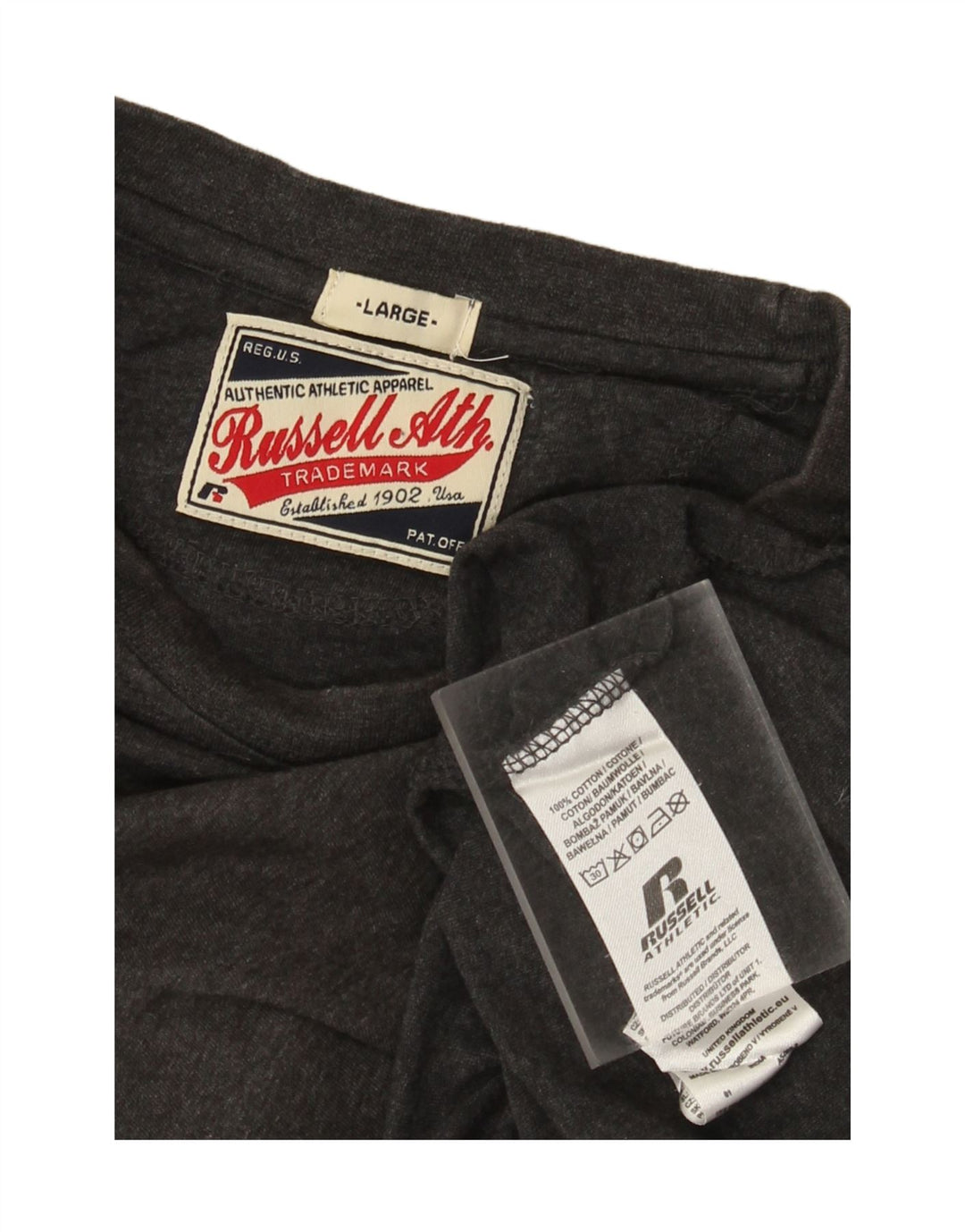 Russell Athletic Haut graphique à manches longues pour homme en coton gris Taille L