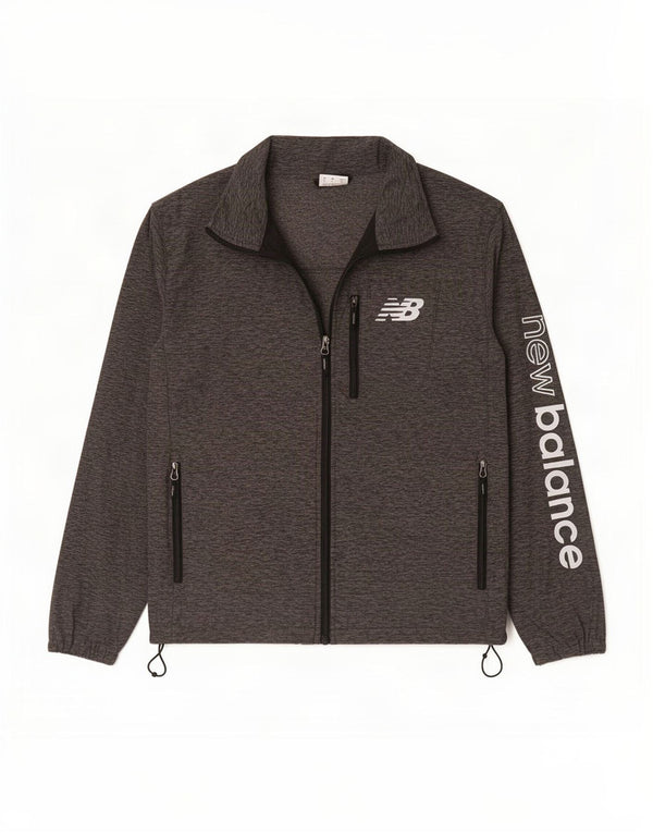 New Balance Veste de Survêtement Graphique Homme Petit Gris Moucheté Polyester