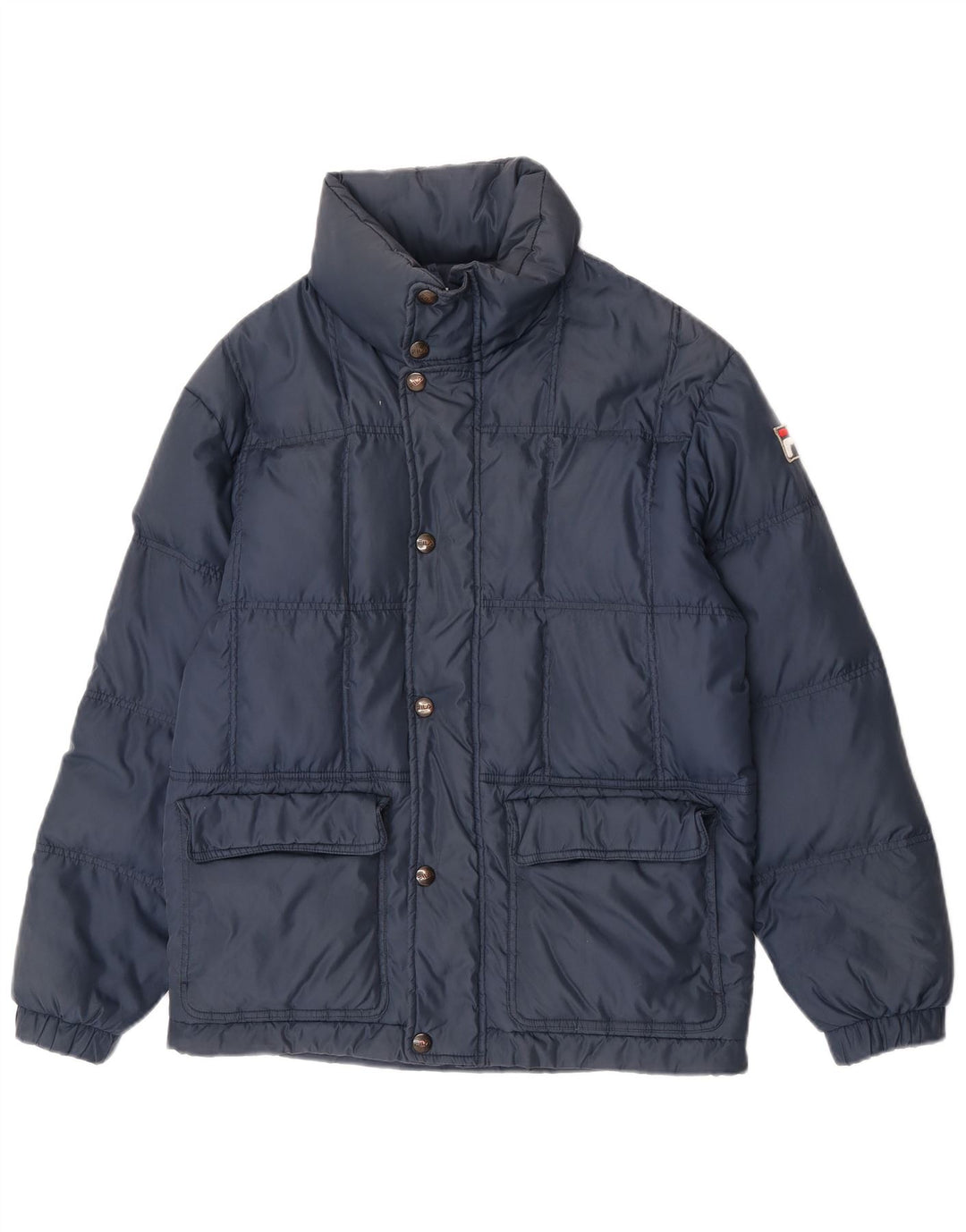 Fila Veste matelassée à capuche pour homme IT 44 XS Bleu marine Nylon