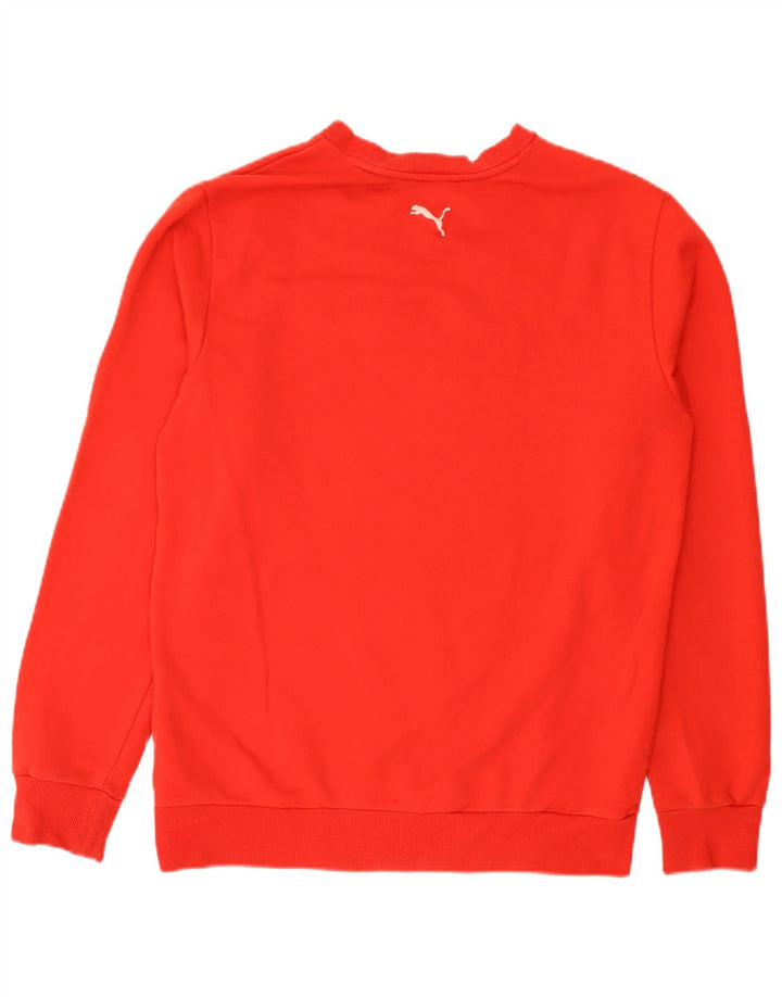 Puma Sweat-Shirt Graphique Homme Rouge Moyen Coton