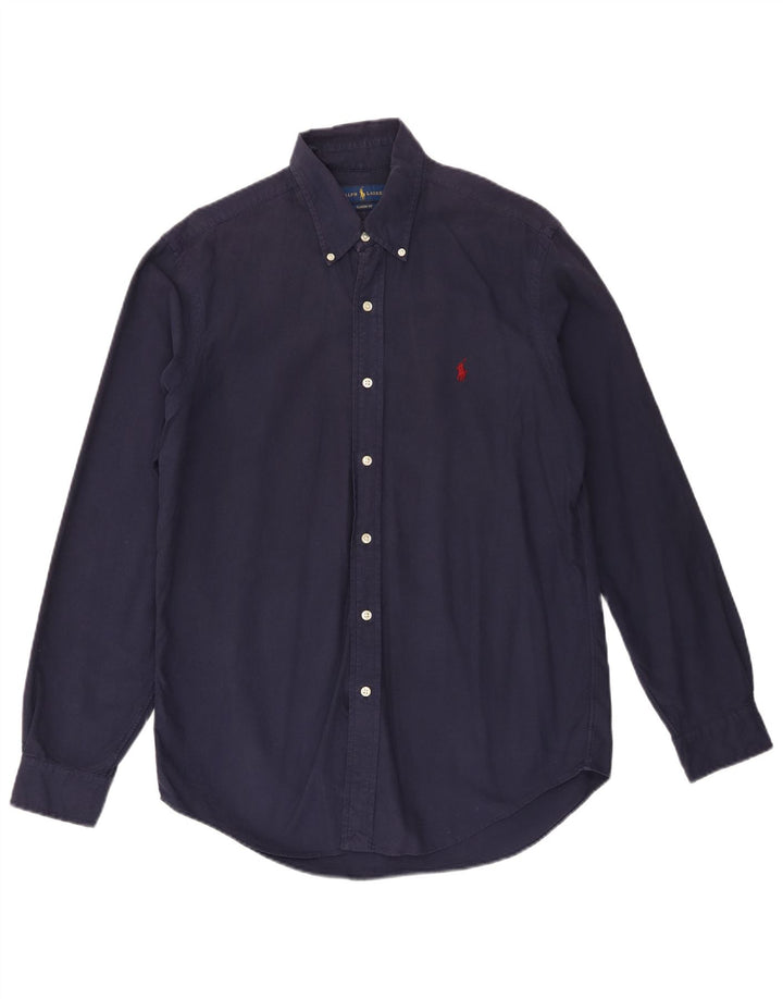 Ralph Lauren Chemise Coupe Classique Homme Bleu Marine Moyen Coton