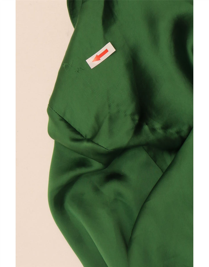 Zara Robe chemise à manches longues pour femme UK 12 Polyester vert moyen