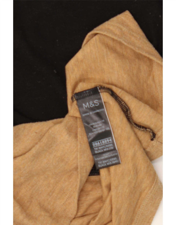 Marks & Spencer Haut à manches longues pour femme UK 44 Medium Noir Colourblock
