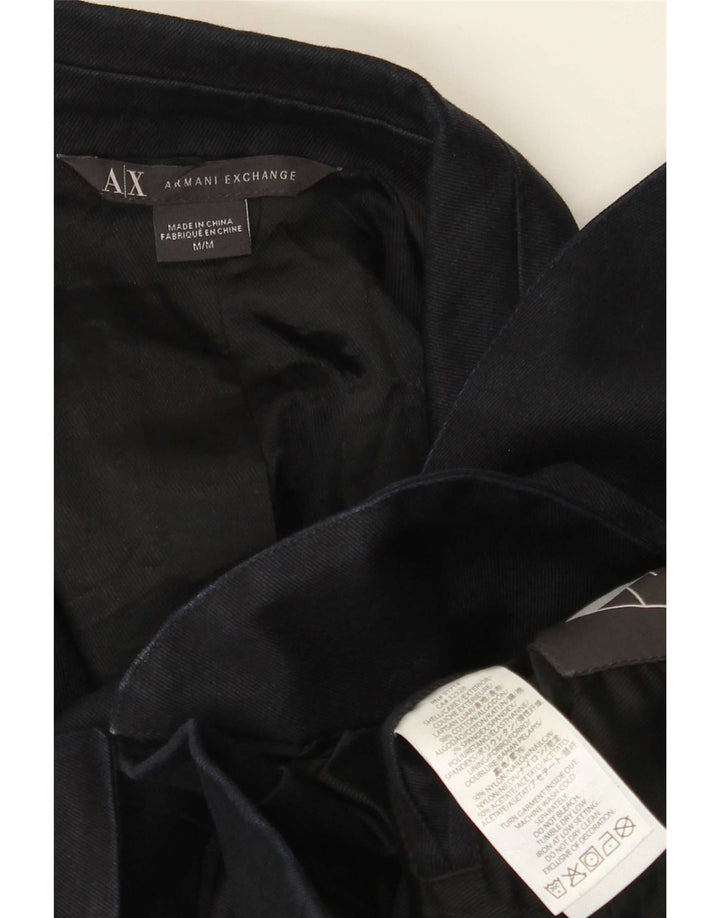 Armani Exchange Veste blazer à 2 boutons pour homme UK 38 en coton bleu marine moyen