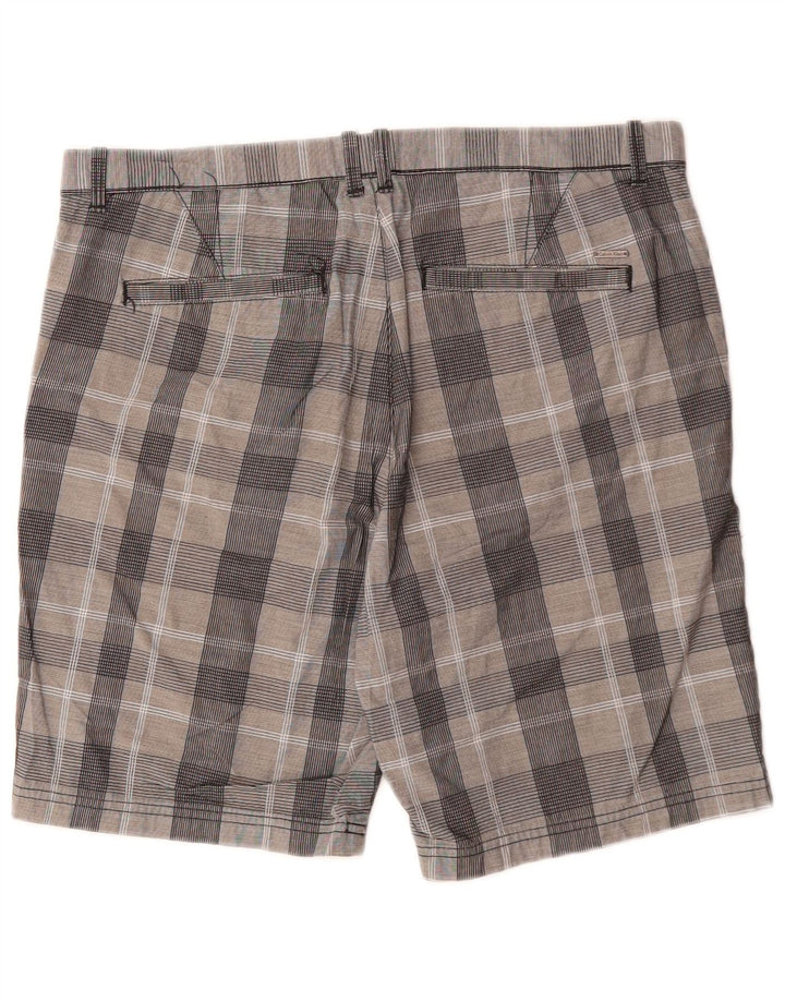 Calvin Klein Short Chino Homme W32 Gris Moyen à Carreaux Coton