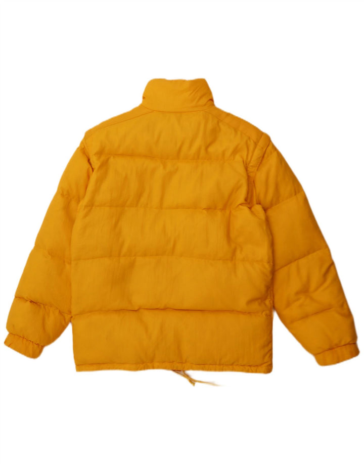 veste rembourrée homme vintage UK 40 Grand Polyester Jaune