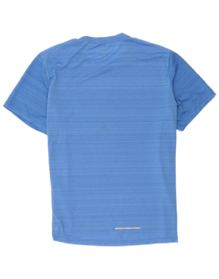 Nike Hommes Dri Fit T-Shirt Haut Large Bleu Rayé Polyester