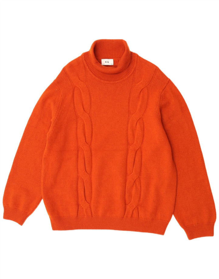 C&A Pull col roulé pour homme 2XL Orange Laine