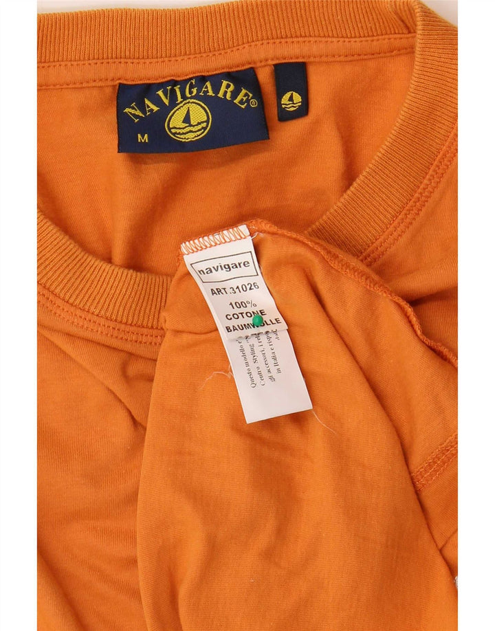 Navigare T-Shirt Homme Haut Orange Moyen Coton