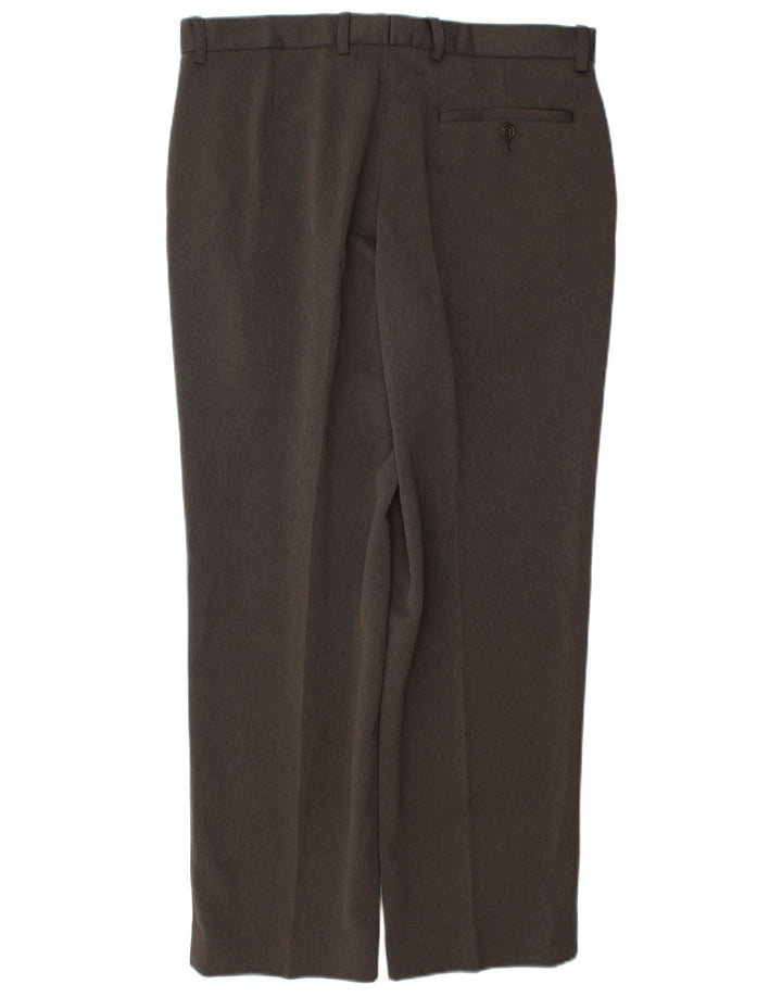Marks & Spencer Pantalon de costume fuselé pour homme W34 L29 Marron Polyester