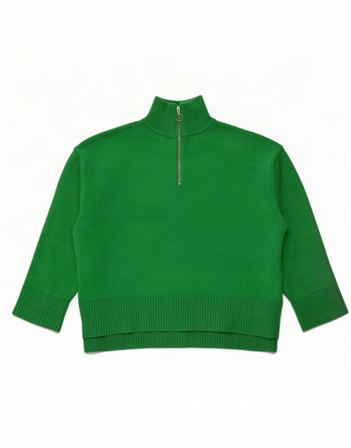 Zara Pull col zippé pour femme UK 16 Large Vert