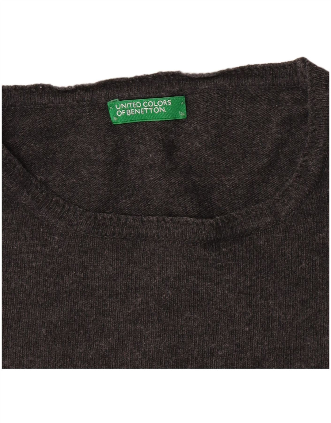 Benetton Pull col bateau pour femme UK 12 Gris moyen