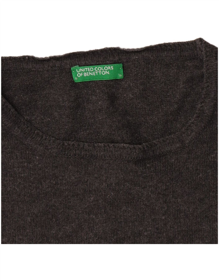 Benetton Pull col bateau pour femme UK 12 Gris moyen