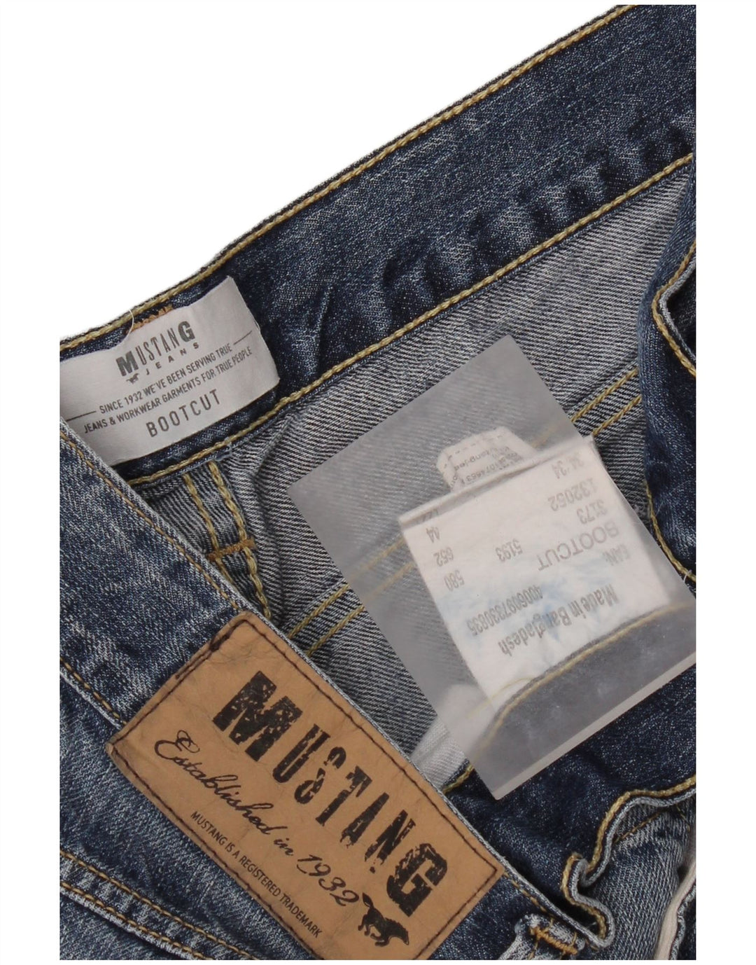 Mustang Jean Bootcut Homme W34 L34 Bleu Coton
