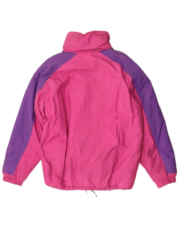 Colle Mens Hooded Ski Jacket IT 48 Medium Pink Colourblock Nylon