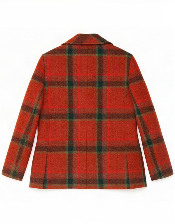 Stylbert Veste blazer à 3 boutons pour femme IT 44 Plaid rouge moyen