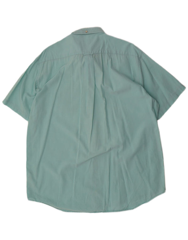 GANT Chemise à manches courtes pour homme Taille 45/46 18 2XL Turquoise Coton