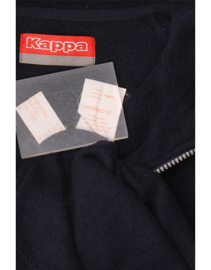 KAPPA Pull Polaire Col Zippé Homme Large Bleu Marine Polyester