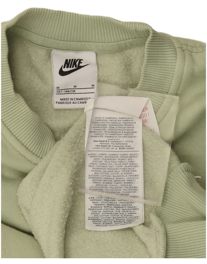 Nike Sweat-shirt Fille 10-11 ans Vert Moyen Coton
