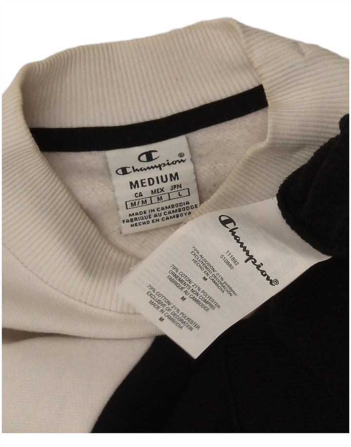 Champion Sweat-shirt graphique pour femme UK 14 Medium Black Colourblock
