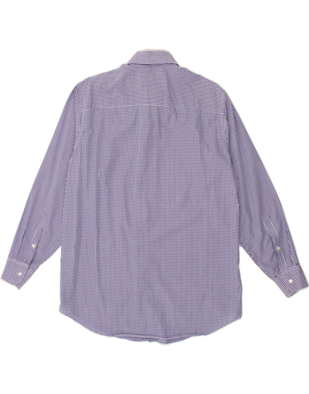 CALVIN KLEIN Chemise Regular Fit Homme Taille 15 1/2 Coton Vichy Bleu Moyen