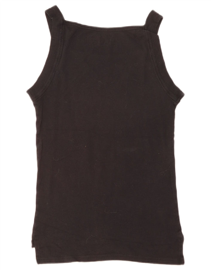 Dickies Débardeur Slim Femme UK 12 Coton Noir Moyen