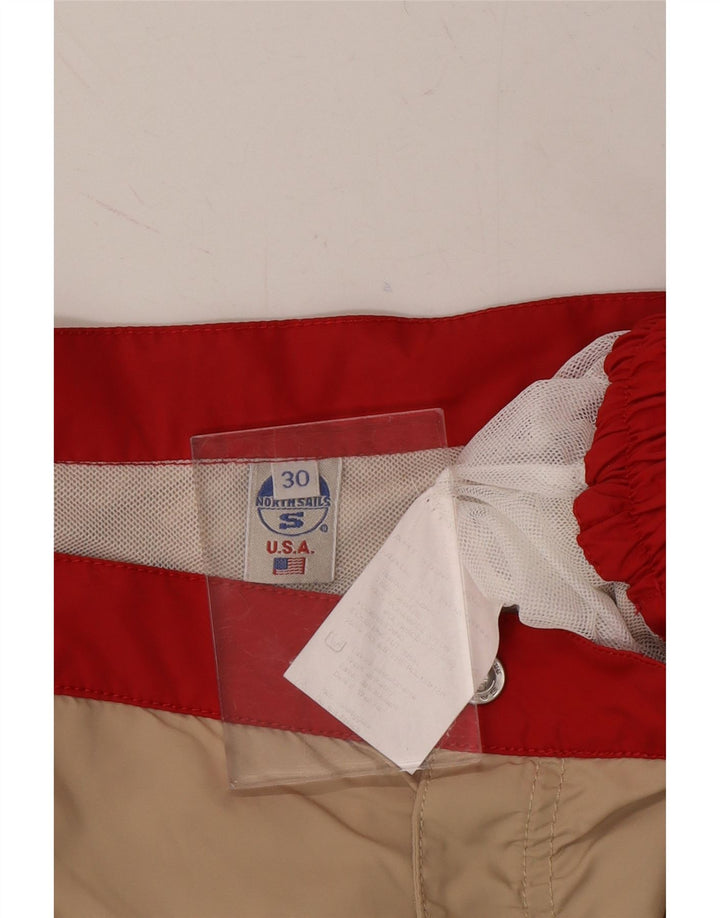 NORTH SAILS Mens Graphic Cargo Shorts W30 Medium  Beige Polyester Vintage North Sails and Second-Hand North Sails from Messina Hembry 