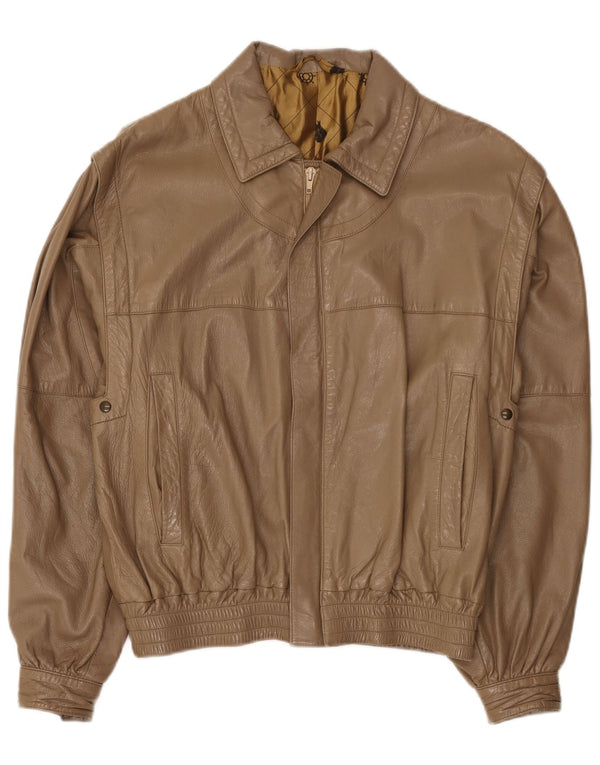 veste en cuir homme vintage UK 38 Beige moyen