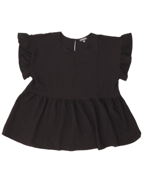 Marks & Spencer Haut chemisier surdimensionné autographe pour femme UK 16 Large Noir