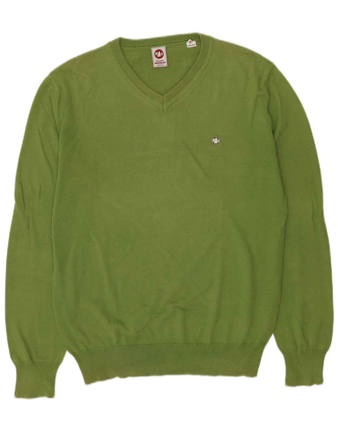 Murphy & Nye Pull à col en V pour homme Coupe régulière Sailmakers XL Vert