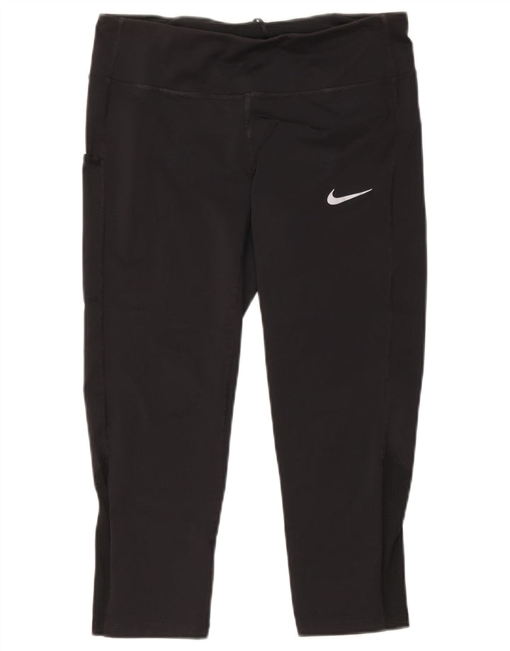 Nike Legging Capri Femme UK 14 Noir Moyen