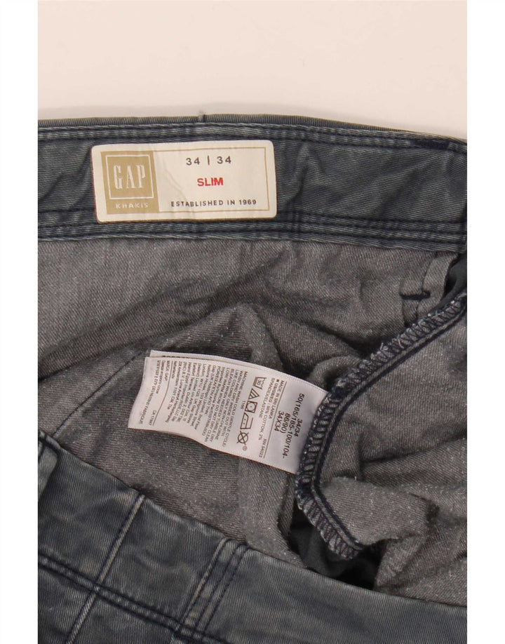 Gap Pantalon Chino Slim Homme W34 L34 Gris Coton