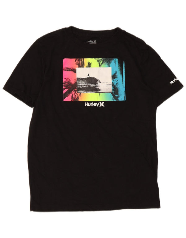 Hurley T-Shirt Graphique Garçon 13-14 Ans XL Noir Coton