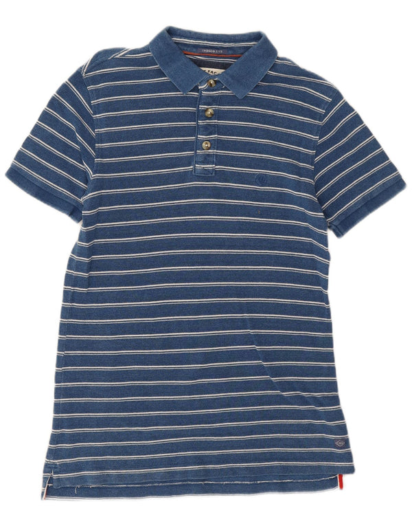 FAT FACE Polo Homme Petit Bleu Rayé Coton