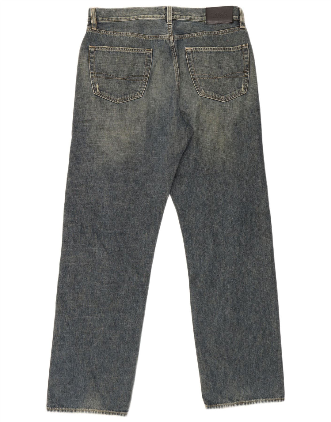 Hugo Boss Jean droit W34 L32 en coton bleu pour homme