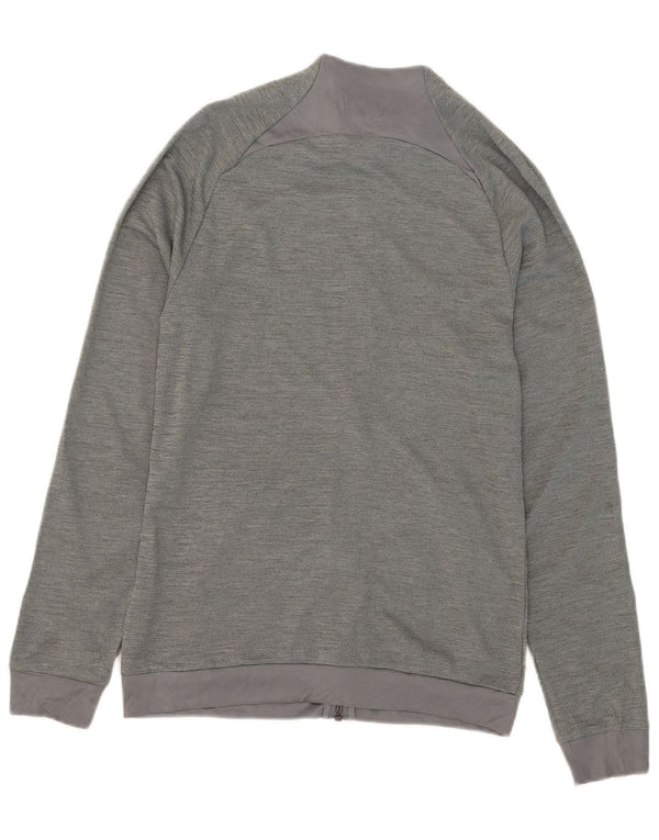 Nike Femme Dri Fit Slim Fit Survêtement Top Veste UK 10 Petit Gris Moucheté