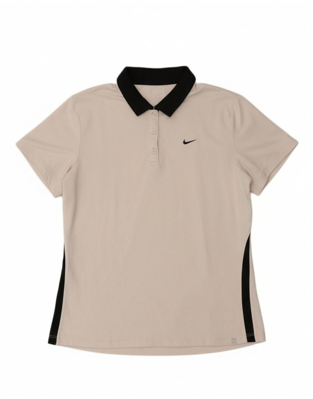 NIKE Womens Polo Shirt UK 18 XL White Colourblock Polyester