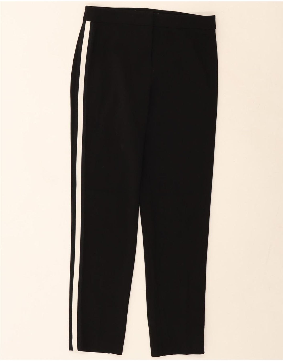 CALVIN KLEIN Pantalon décontracté droit pour femme US 6 Medium W30 L28 Noir