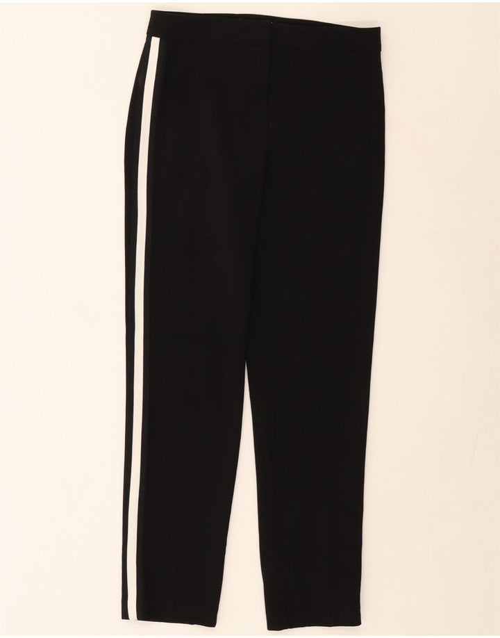 CALVIN KLEIN Pantalon décontracté droit pour femme US 6 Medium W30 L28 Noir