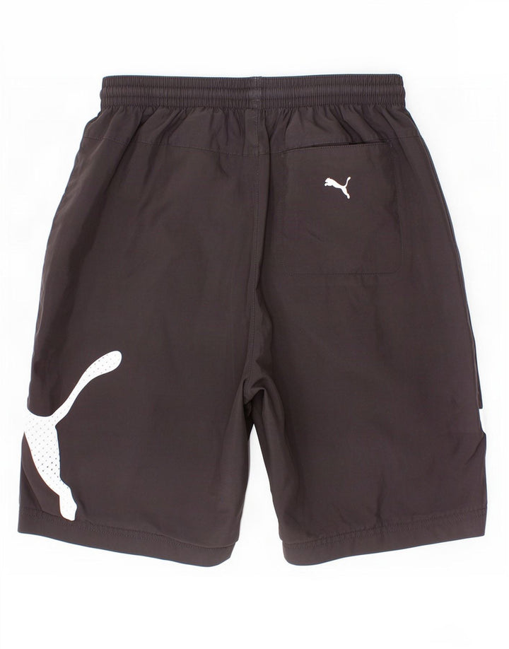 Puma Short de Sport Graphique Garçon 13-14 Ans Noir