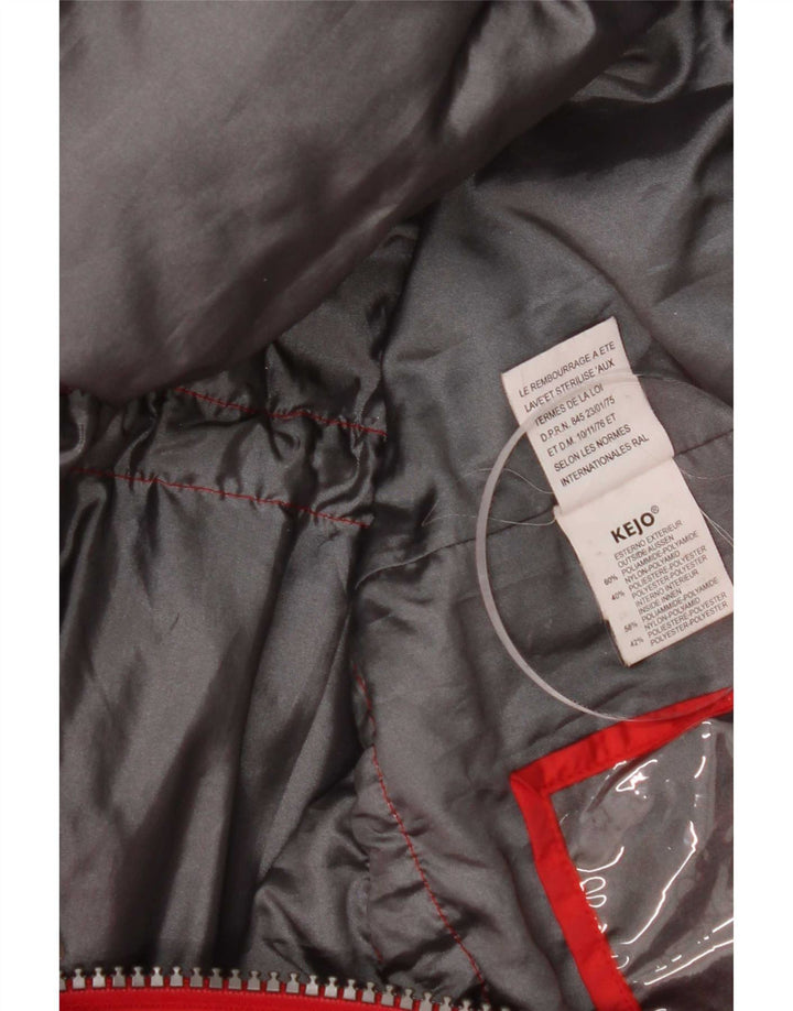 Kejo Veste matelassée à capuche pour homme UK 36 Small Rouge Nylon