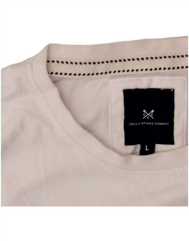 Crew Clothing T-Shirt Homme Grand Blanc Coton