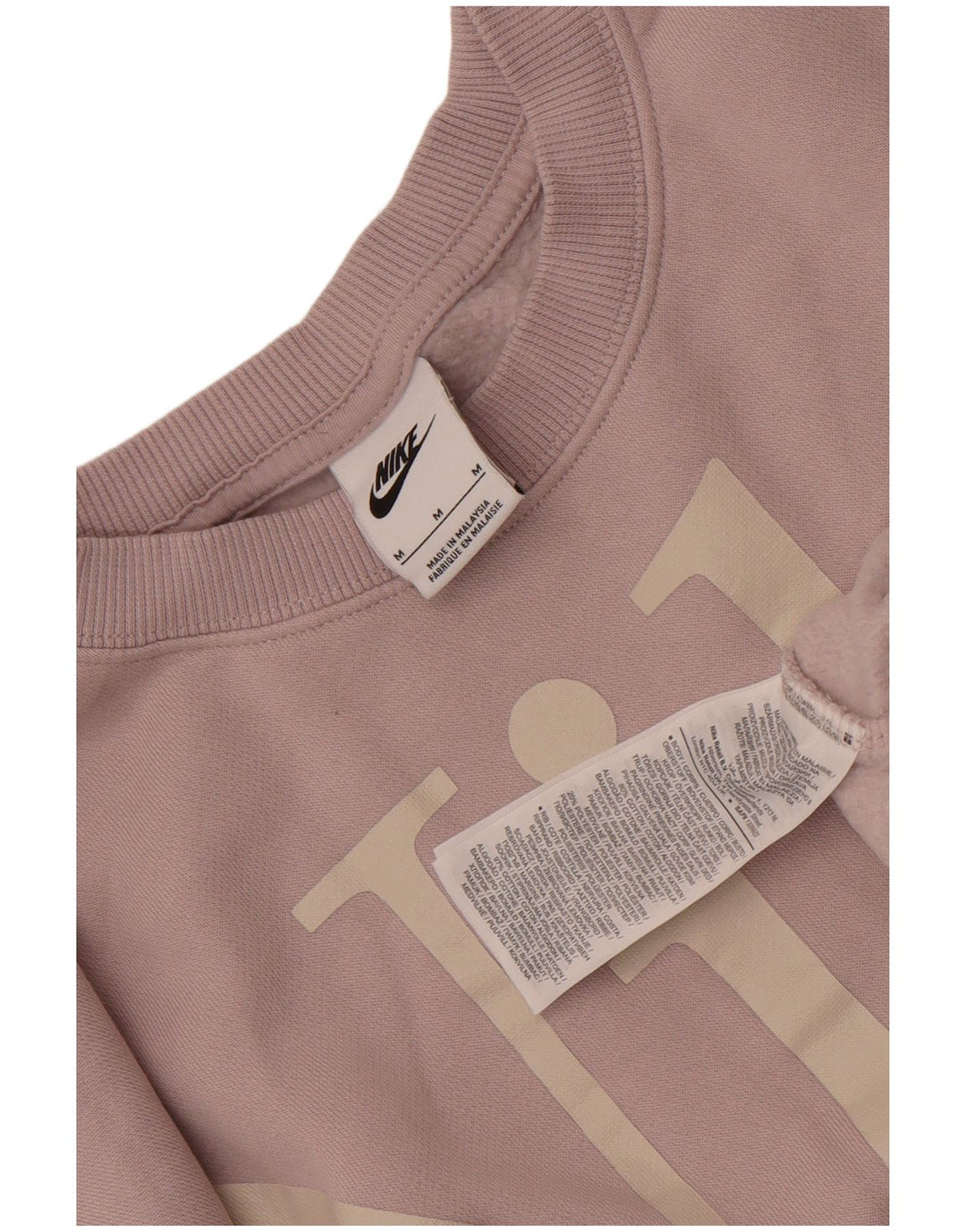 Nike Sweat-shirt surdimensionné graphique pour femme UK 14 Coton violet moyen