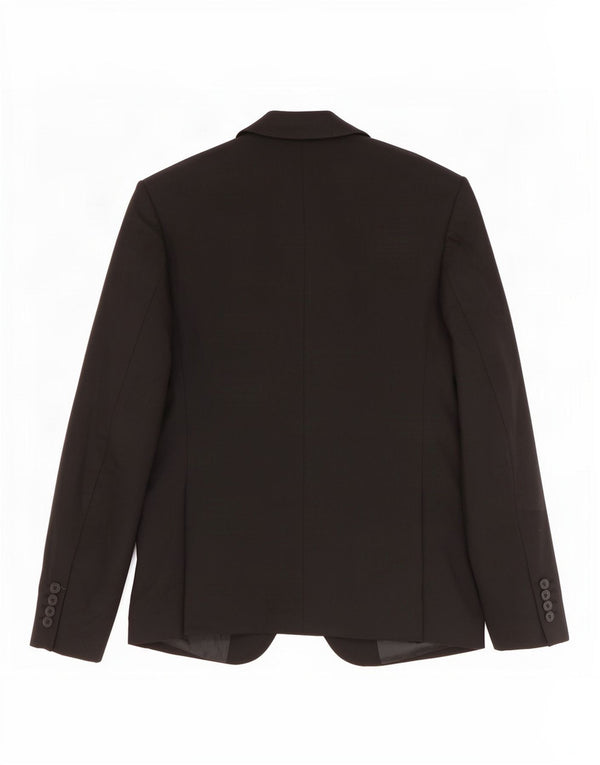 Zara Veste Blazer 2 Boutons Homme EU 48 Polyester Noir Moyen