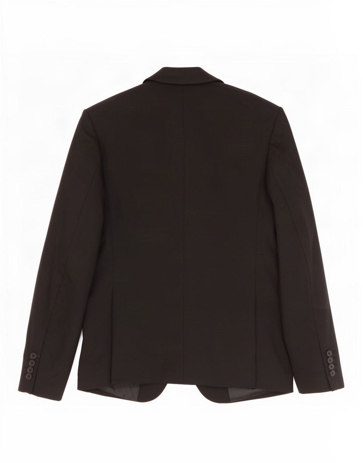 Zara Veste Blazer 2 Boutons Homme EU 48 Polyester Noir Moyen
