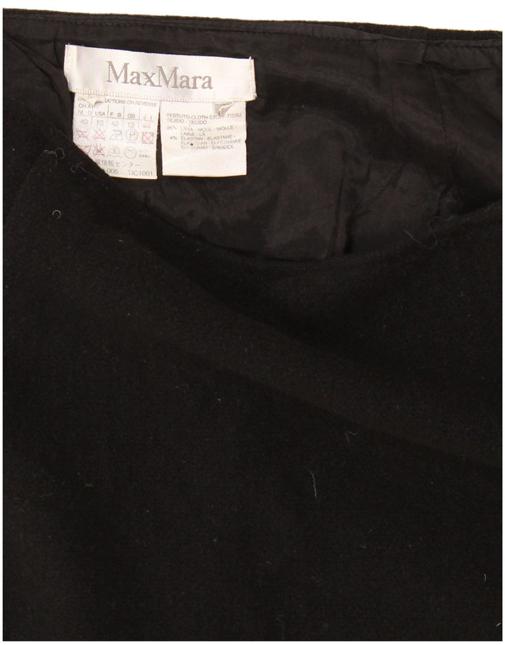 Max Mara Jupe droite pour femme UK 12 Medium W28 Laine noire