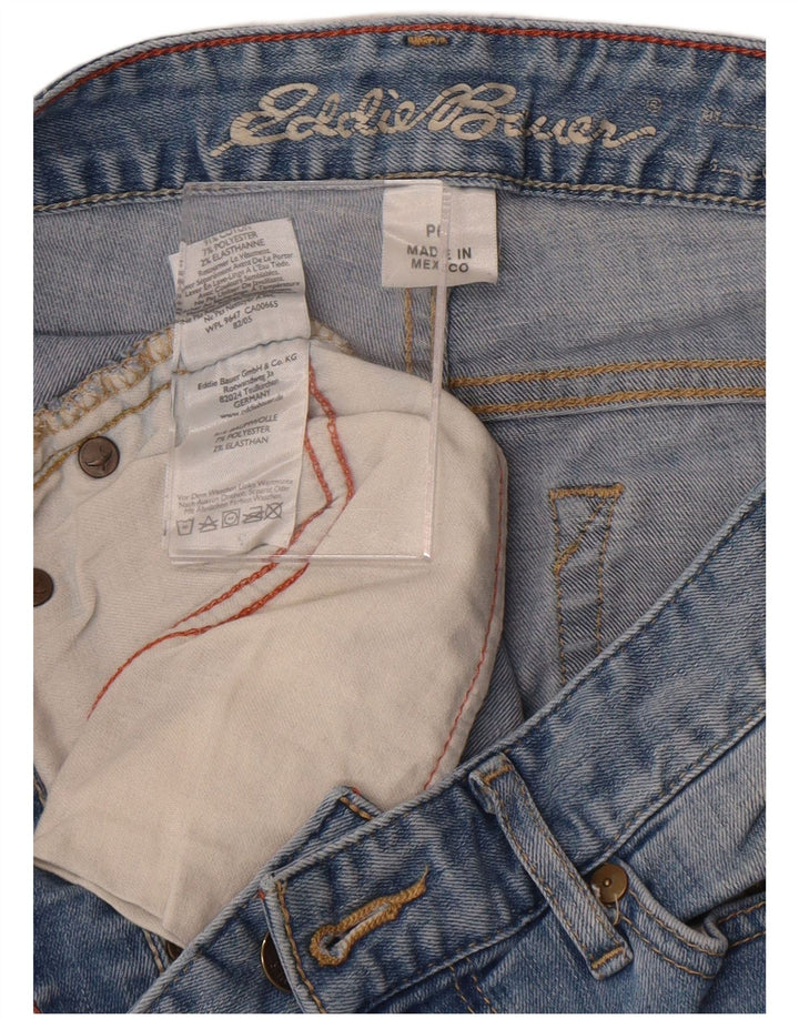 Eddie Bauer Jean droit courbé pour femme US 6 Medium W28 L29 Bleu Coton