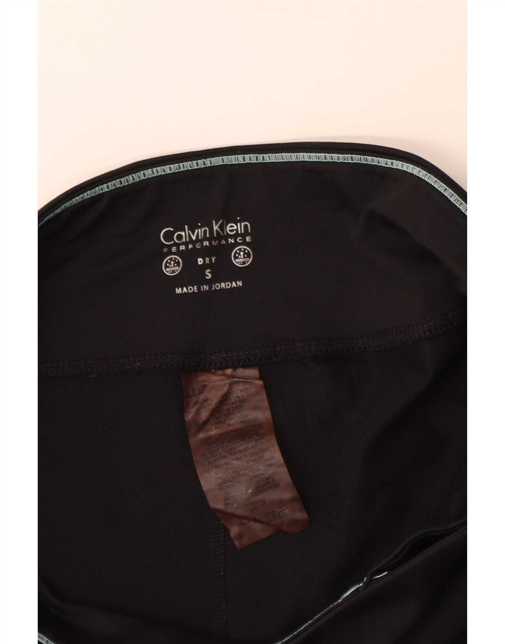 Calvin Klein Leggings graphiques pour femmes UK 10 petit nylon noir