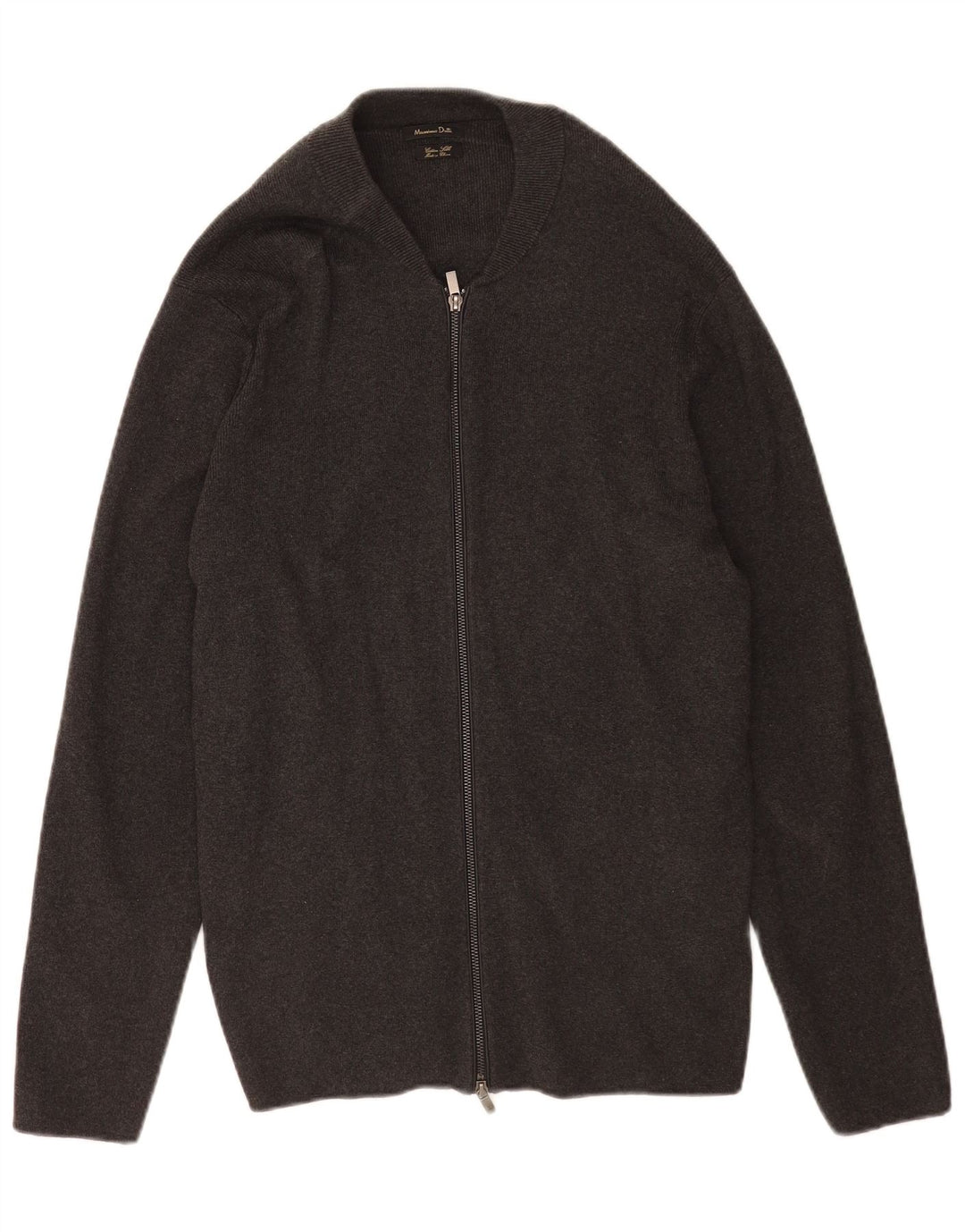 Massimo Dutti Cardigan zippé pour homme XL en coton gris
