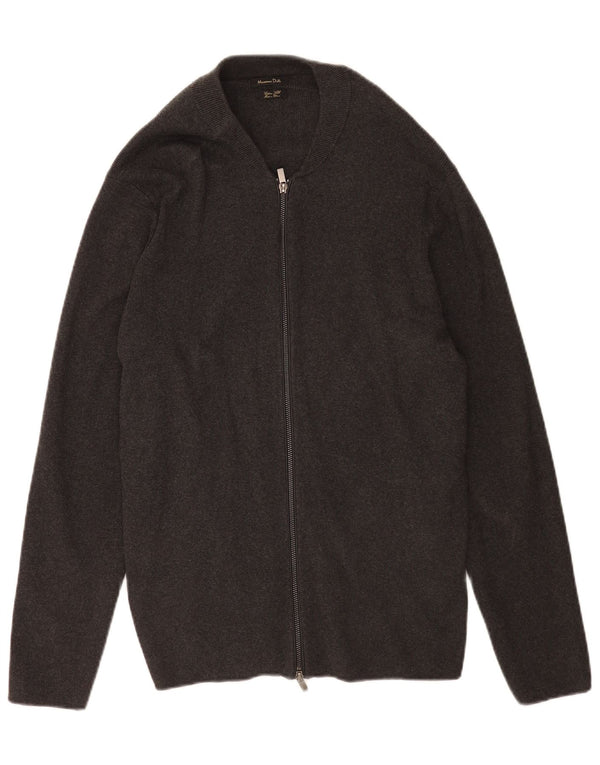 Massimo Dutti Cardigan zippé pour homme XL en coton gris
